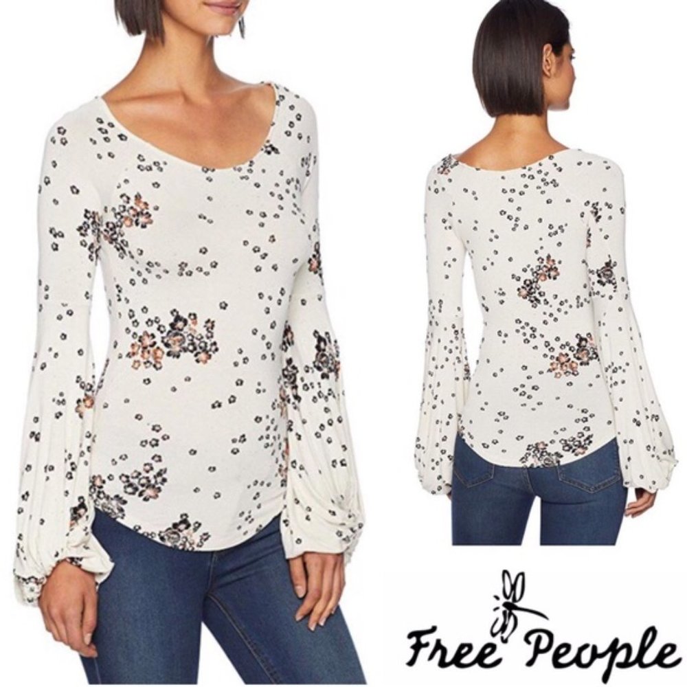 NWT Free People To The Tropics Blouson Sleeve - Picture 1 of 16